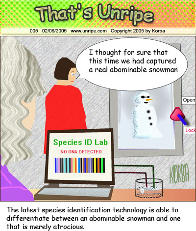 Cartoon 5, abominable snowman